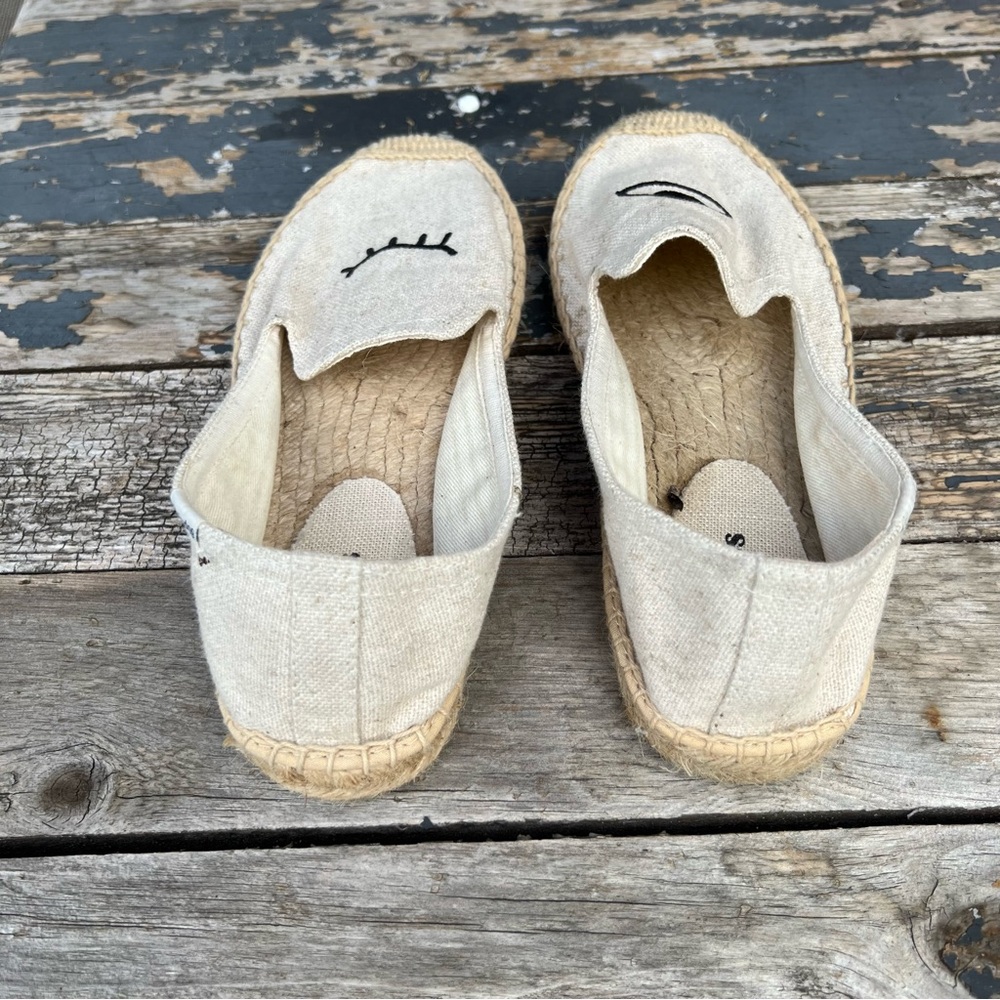 SOLUDOS Cream Winky Eye Espadrilles EU 37 - Picture 5 of 7